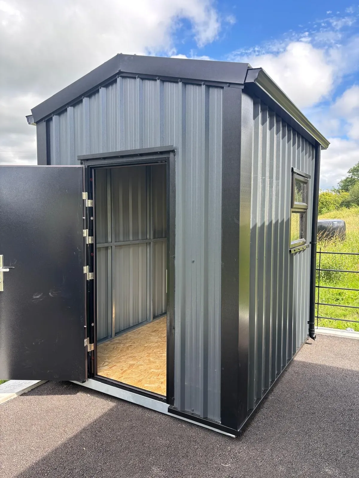 Open Galvanised Steel Shed